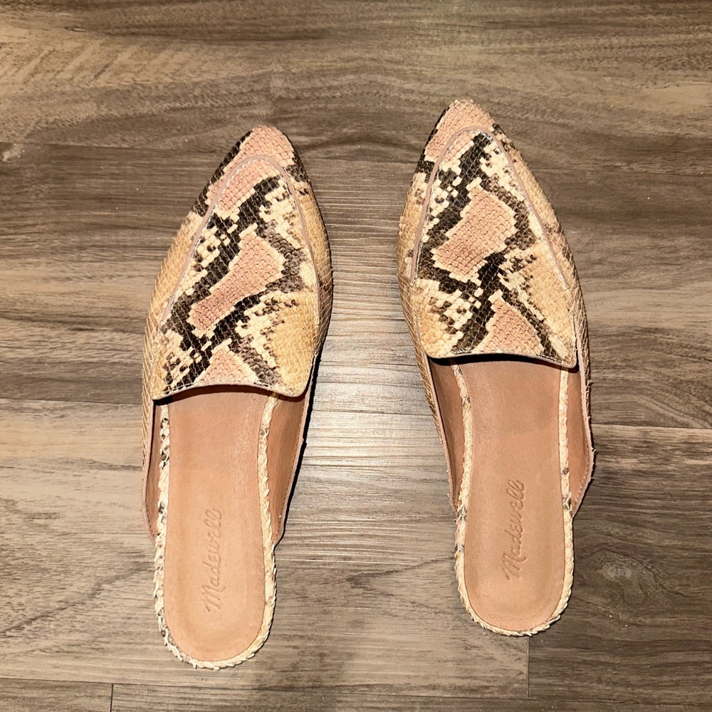 Madewell Snake Skin Mules
